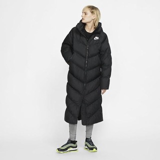 Jachete Nike Sportswear Parka Dama Negrii Albi | RNUB-17945